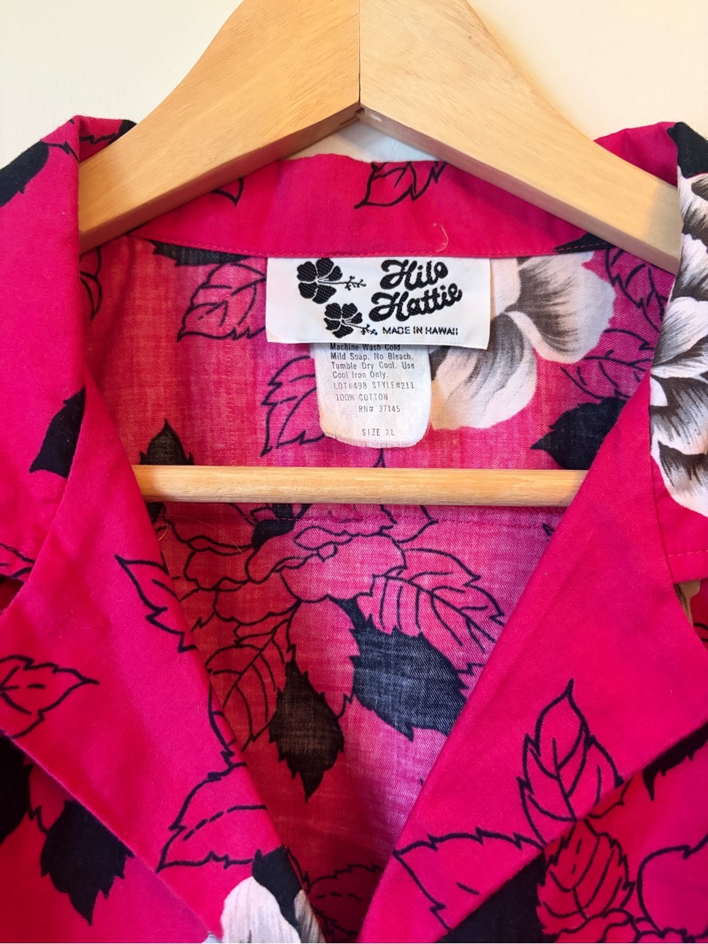 Vintage Hilo Hattie Hawaiian Floral Button-Down Sleeveless Blouse - size X - Picture 4 of 10